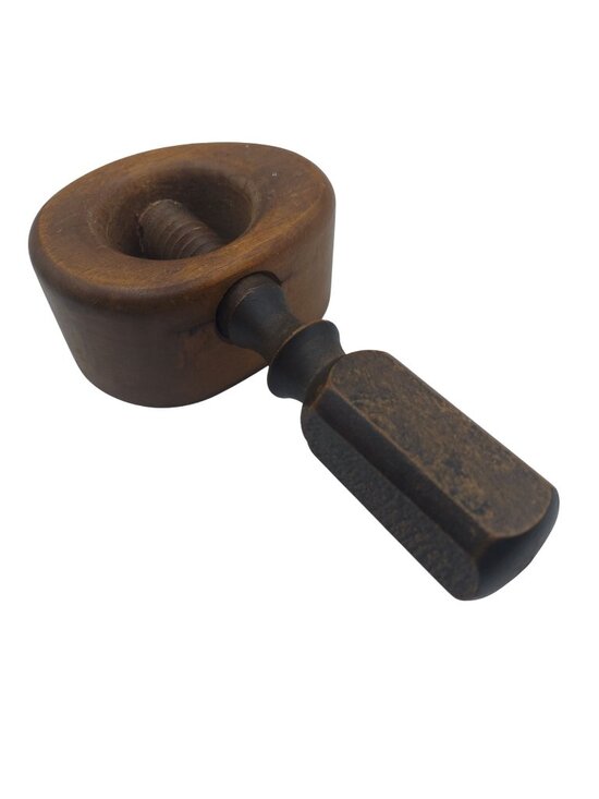 Leos Cantina Other - Wooden Screw Type Nutcracker Rustic Farmhouse Vintage Leos Cantina Collectible
